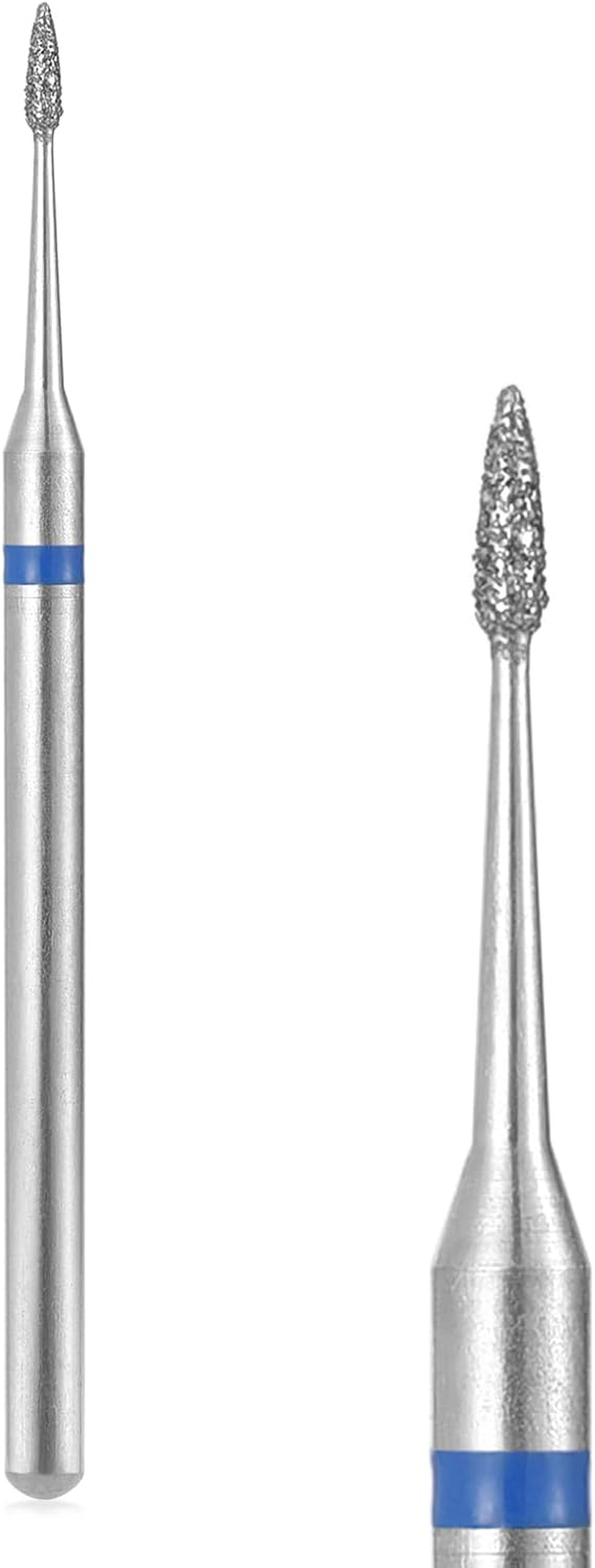 Siyuwuro 10Pcs Cuticle Nail Drill Bits Flame Shape 3/32'' Safety Carbide Nail Drill Bits Professional Manicure and Pedicure Drill Bits for Cuticle Dead Skin Nail Prep