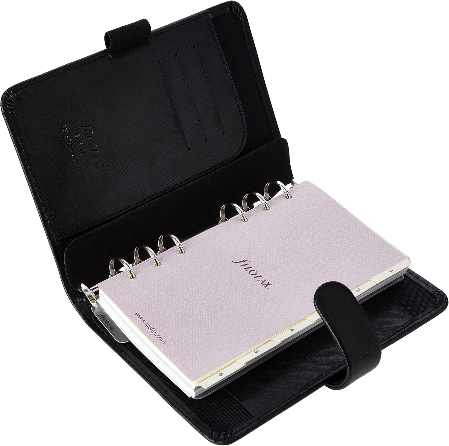Filofax Personal Saffiano Organiser - Black