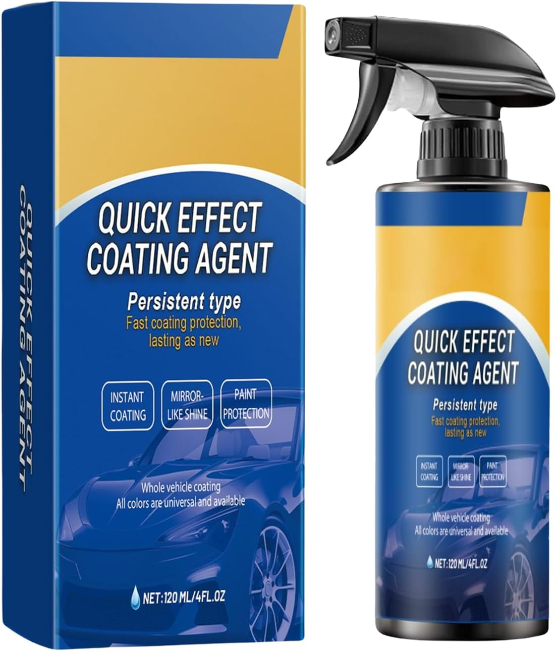 Gupcaqosjw Car Coating Agent,Automotive Scratch Agent 120Ml | High-Gloss Car Coating Spray for Glass, Rims, Window, Detailing, Motorcycle, Marine, Outdoors, Beginners image number 3