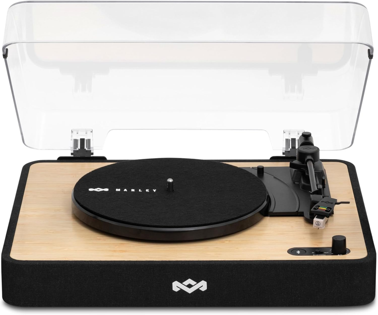 House of Marley Revolution Wireless Turntable - Bluetooth Record Player, 3-Speed Sustainably Made Vinyl Player, Easy Set up Home Turntables for Vinyl Records with Dust Cover image number 1