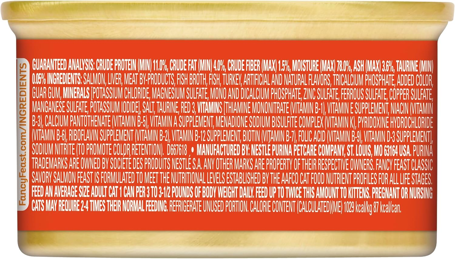 FANCY FEAST Adult Savoury Salmon Pate Wet Cat Food 24X85G image number 5