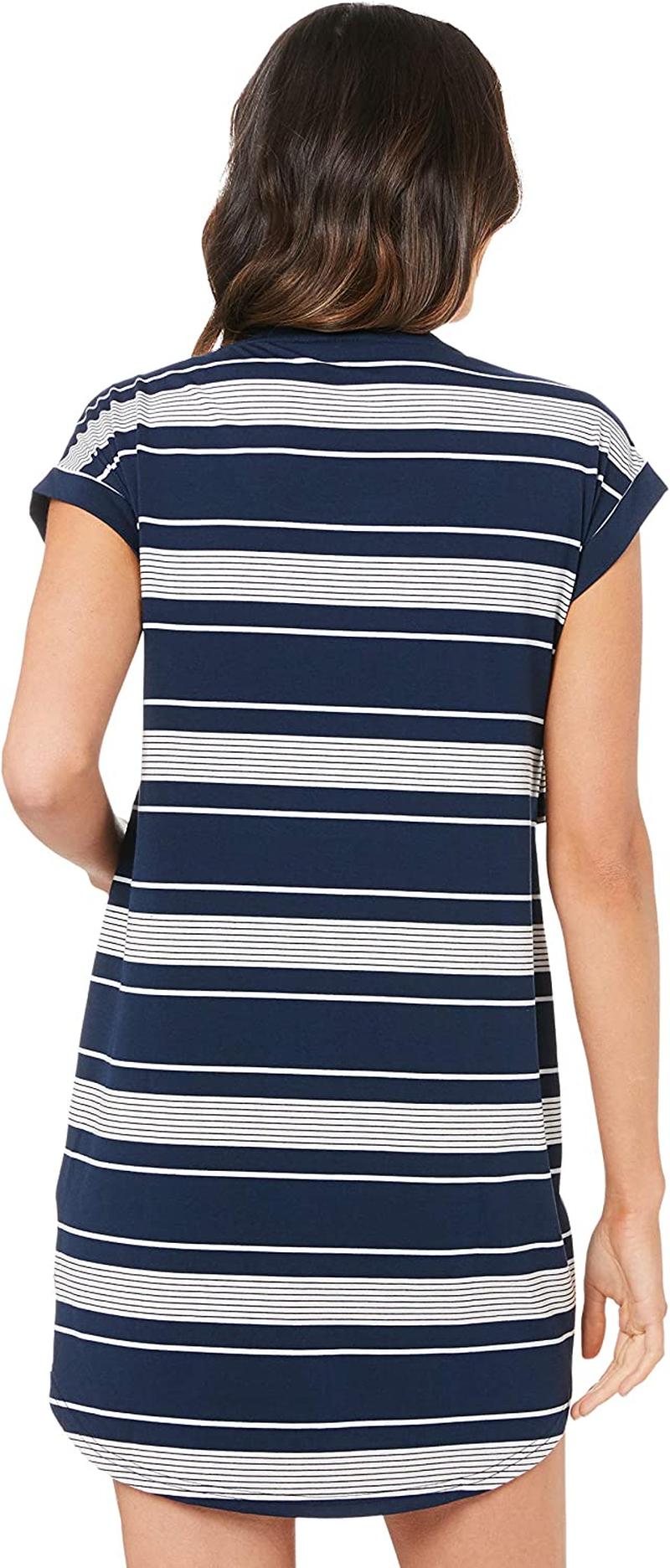 Ripe Maternity Women Stevie Nursing Nightie, Navy/White/Black, 2X-Large image number 2