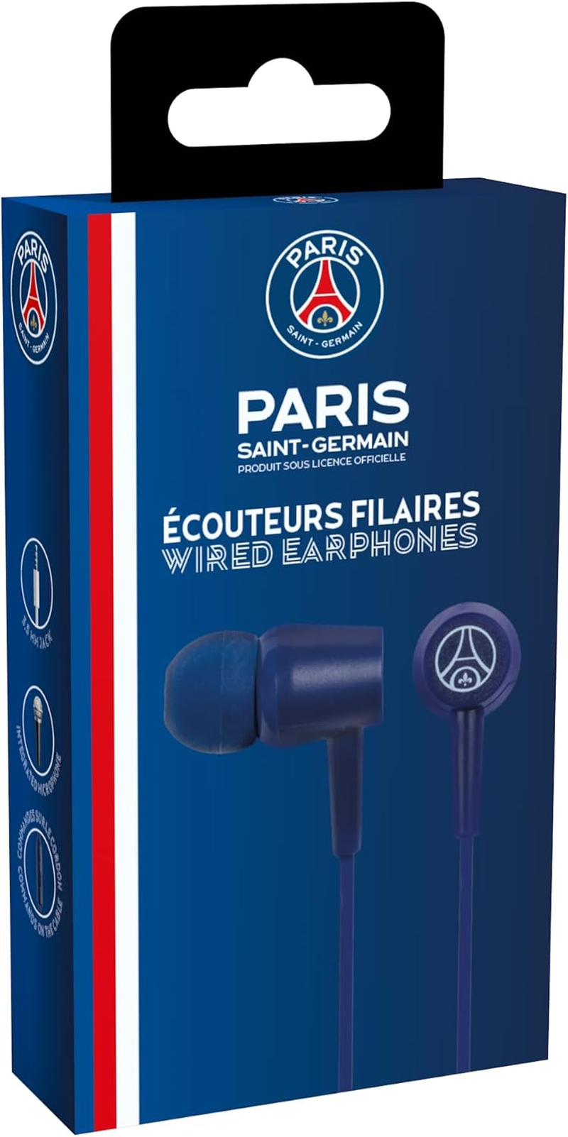 Konix PSG Wired Headphones - 10Mm Speaker - Built-In Microphone - 3.5Mm Jack - 1.4M Cable - Blue image number 1