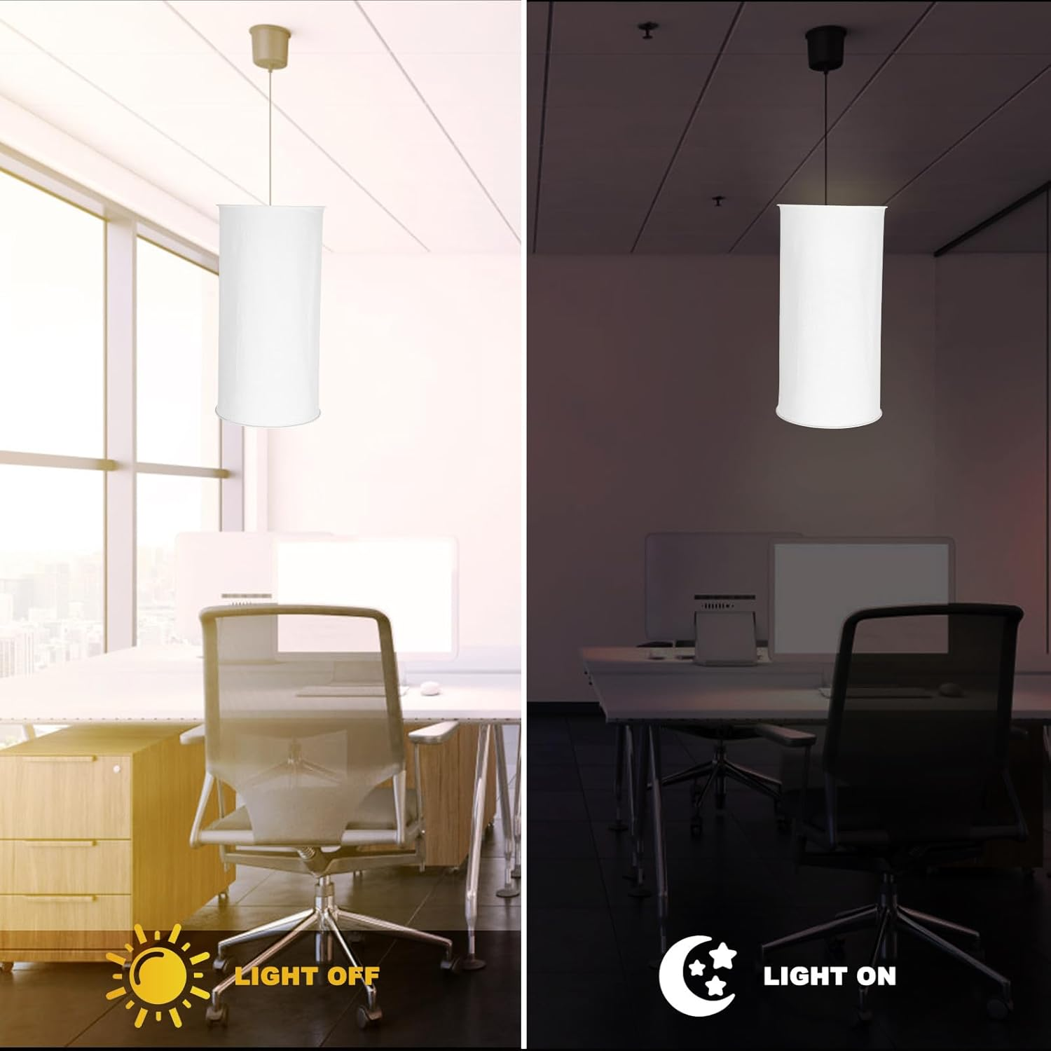 Generic Foldable White Cloth Lamp Shade E27 Hanging Lampshade and Table Lamp 35Cm Fabric Shade Suitable for Modern Home Lighting image number 4