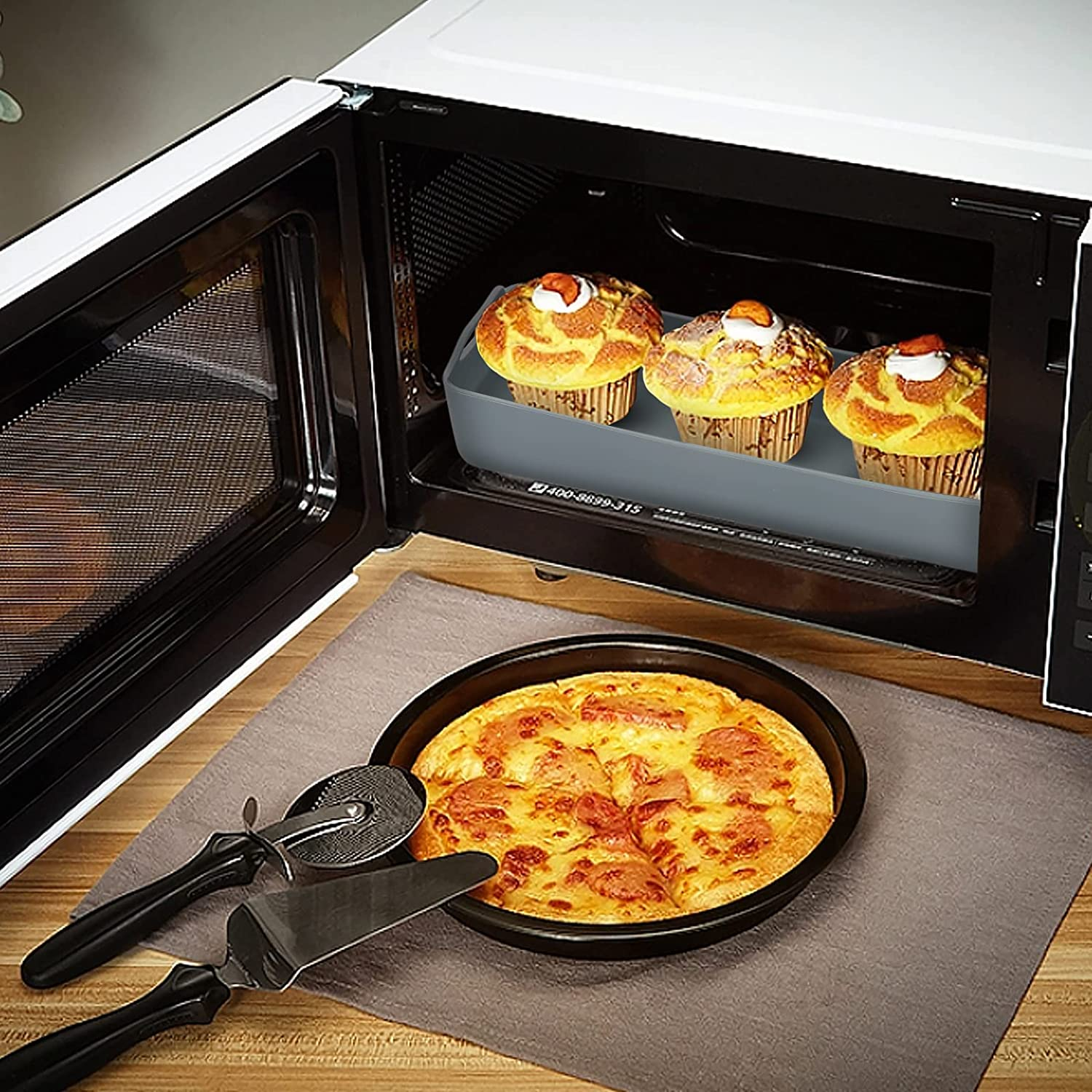 STARBRILLIANT Silicone Baking Sheet Pan Dividers,Sturdy Heatproof Handles Nonstick Tray,Cooking Reimagined,Reusable Bakeware Set for Meal Prep,Easy to Clean,Air Fryer,Oven Safe (Gary A) image number 6