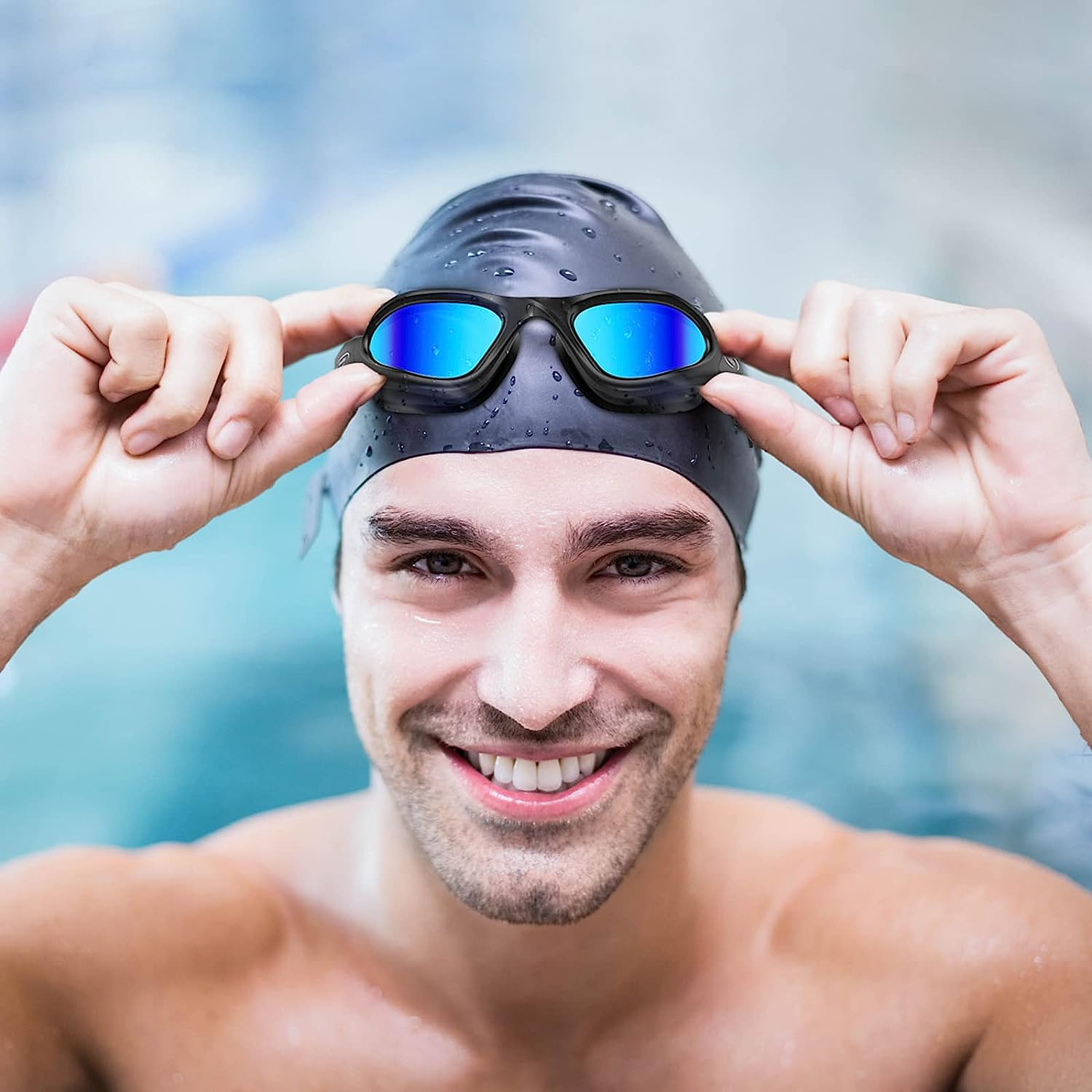 Swim Goggles, Polarized Swimming Goggles Anti-Fog for Adult Men Women image number 6