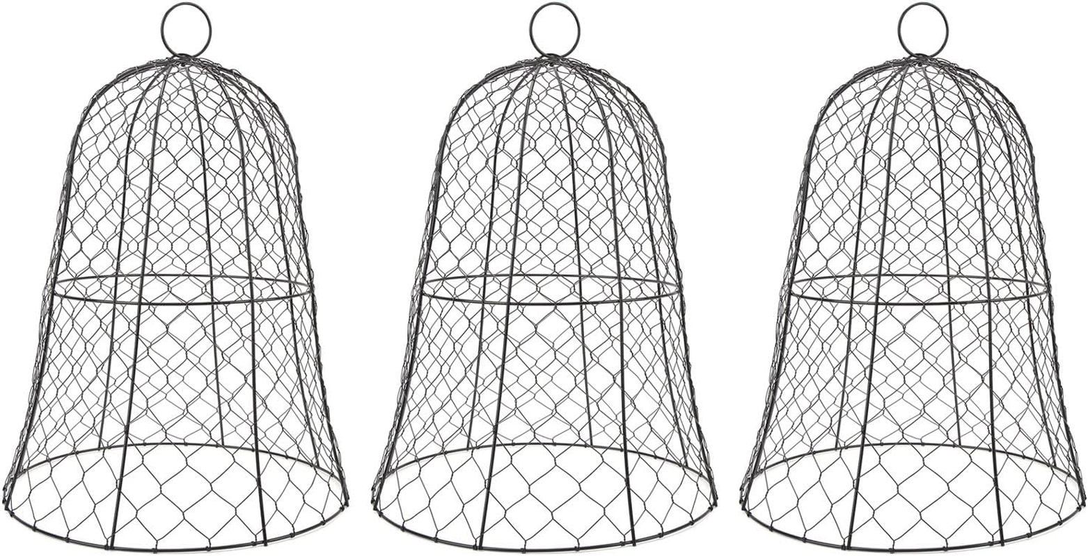 10 Packs Black Garden Chicken Wire Cloche Plant Protector Cloche Cover Thickened Construction Sturdy Mesh for Seeds and Plants image number 3