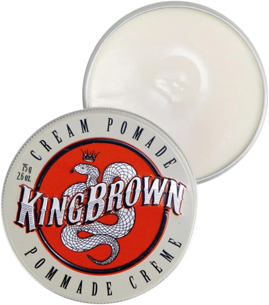King Brown Cream Pomade - Light to Medium Hold Styling Cream, Water Soluble, Lemon Myrtle and Sandalwood Scent, Neutral Sheen, 75G image number 2