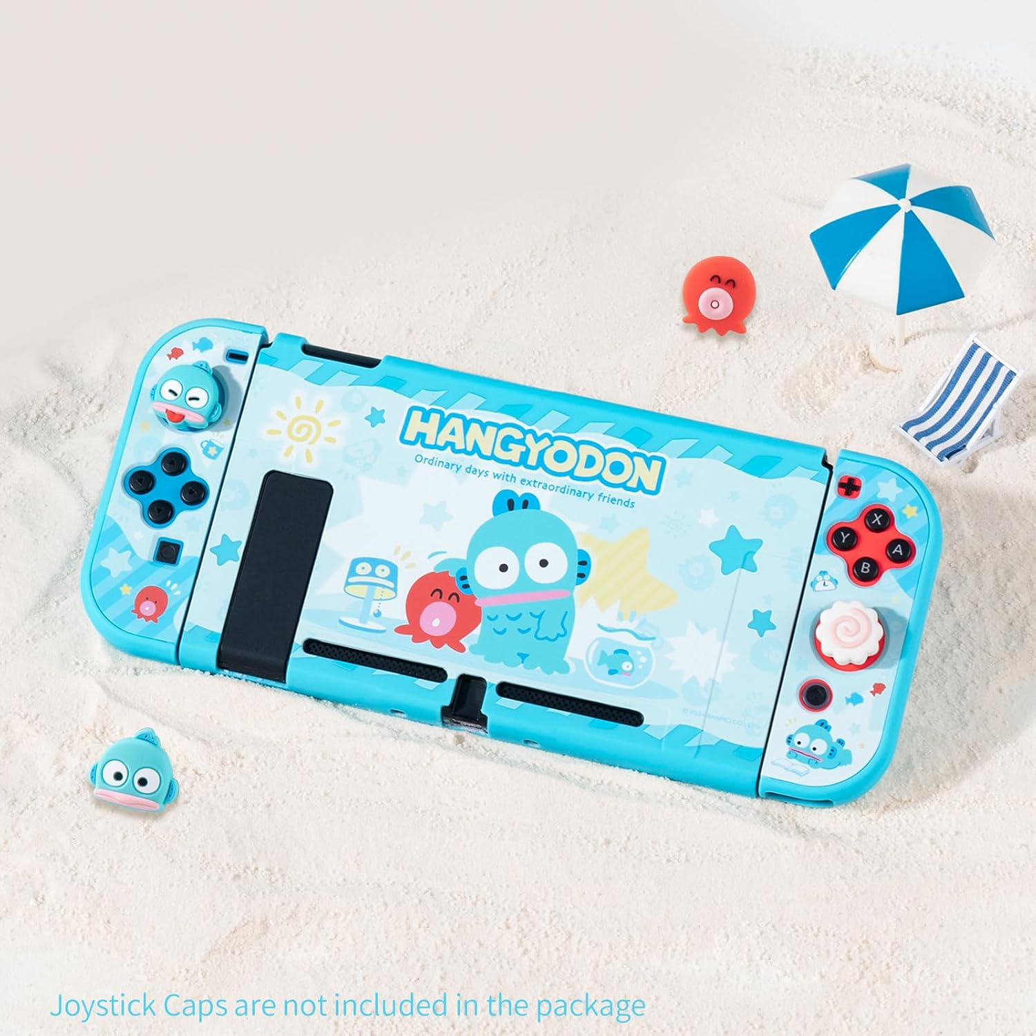 Protective Shell for Regular Switch,Kawaii Cartoon Dockable Case for Regular Switch,Anti-Scratch and Shock-Absorption Design Cover Skin (Blue) image number 6