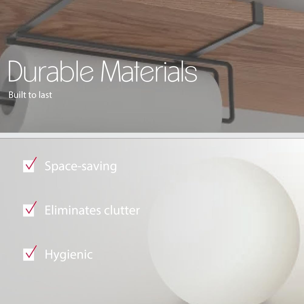 Metaltex Easy Roll Undershelf Paper Towel Holder - Multipurpose Space-Saving Kitchen Roll Shelf - Touch-Therm Lava, 35 X 18 X 10 Centimeters