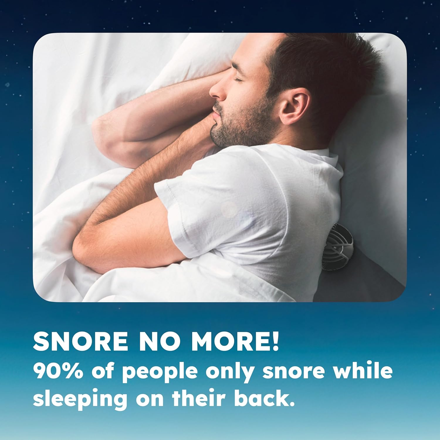 Ball for Side Sleep Posture - Calma Clip V2 by Whole Nights, Sleep Aid for Back Snorers, anti Snoring Device, Attaches to Any Clothes and Keeps You in a Healthy Sleeping Position