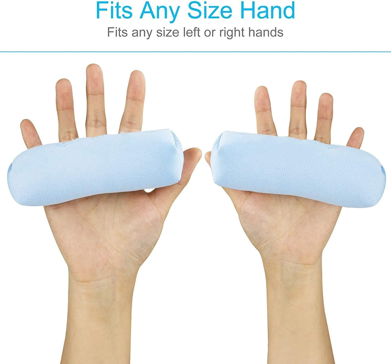 Finger Contracture Grips Cushion Finger Splitter Palm anti Flaw Ulcer Pad Hand Grab Bar for Elderly Care (Blue, One Size) image number 5