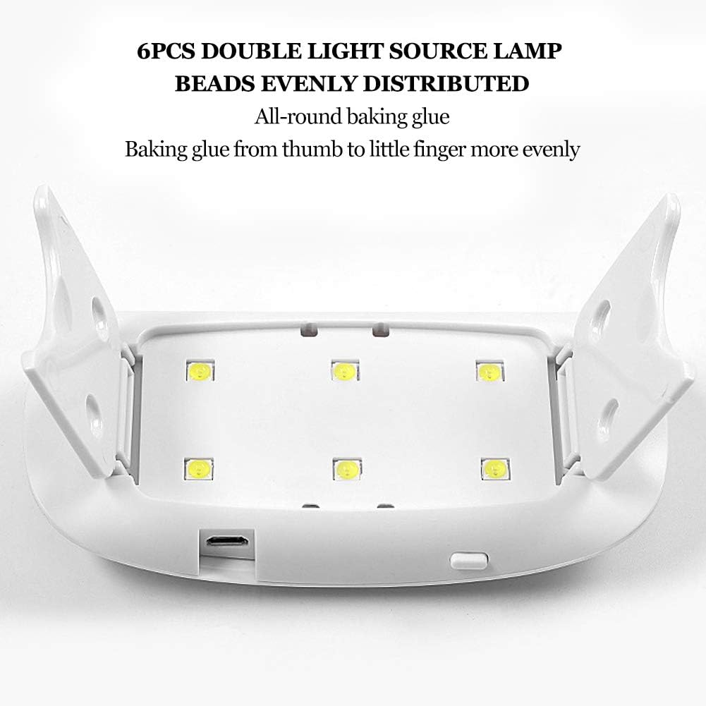 UV LED Nail Lamp, Gel Curing Light USB Professional with Folding Stand for Salon for Home image number 6