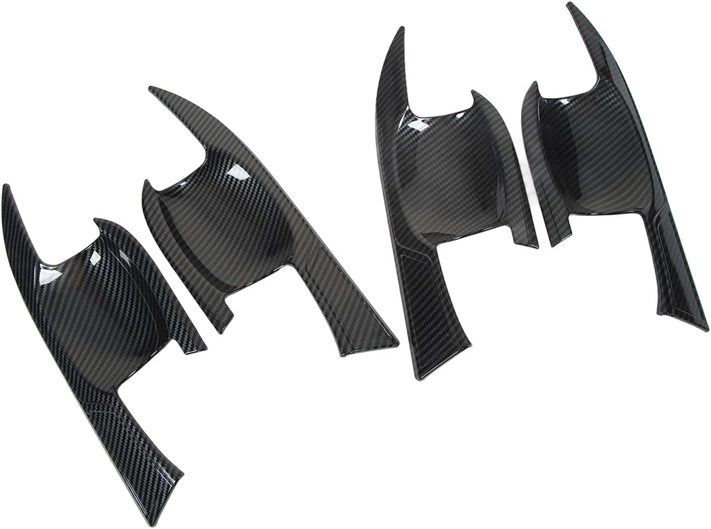 NDNCZDHC 4PCS Car Door Bowl Sticker Carbon Fiber Pattern Door Handle Protector Replacement for Mitsubishi Outlander 2023 image number 1