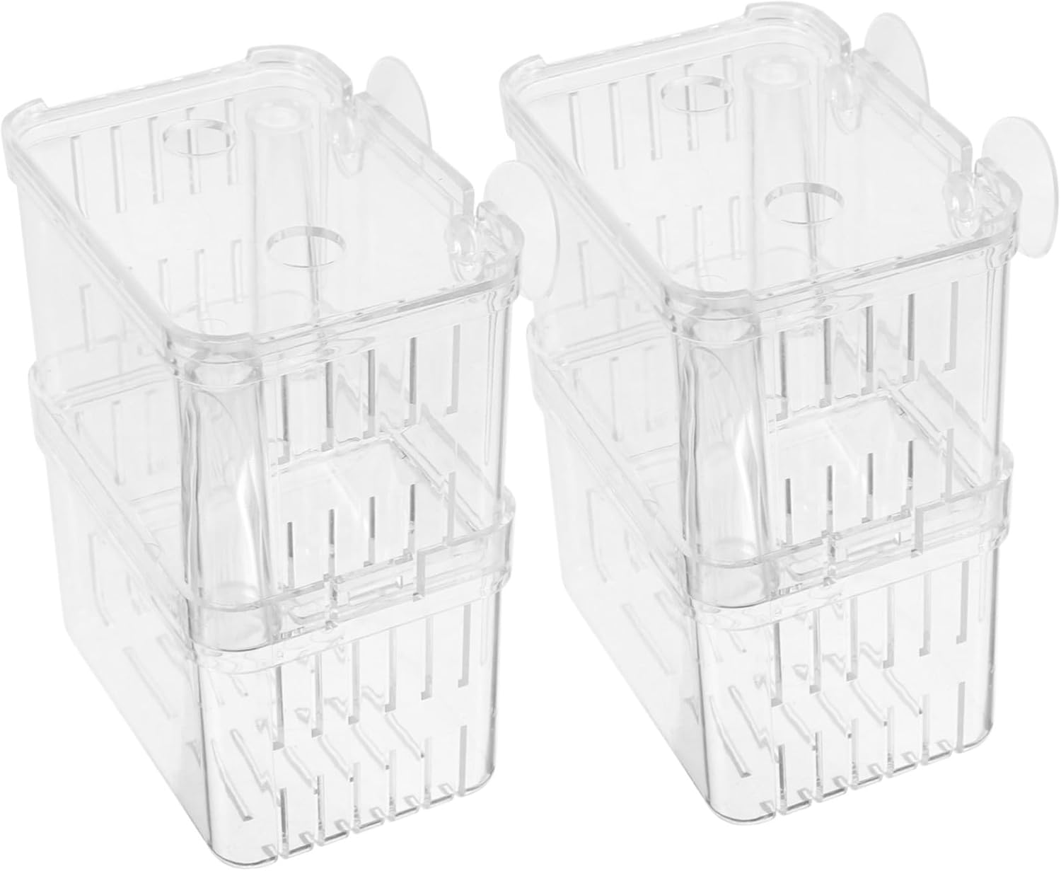 Abaodam 2Pcs Aquarium Fish Breeding Box Isolation Box with Suction Cups Large Double-Layer Hatchery Incubator for Tank Aquatic Pets Random Color image number 4