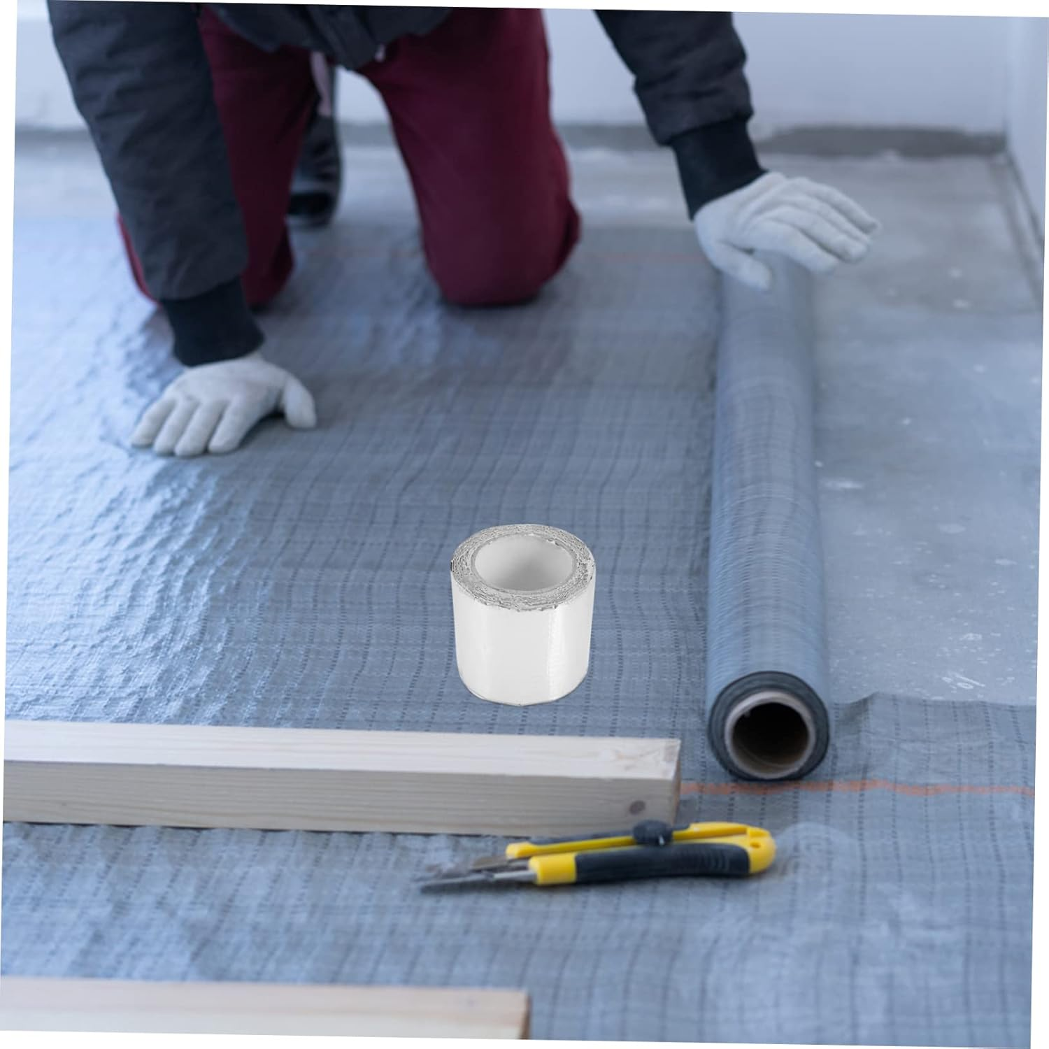 CHILDWEET Aluminum Foil Sealant Tape Water Barrier Tape Self-Adhesive for Roof Repair Shower Walls image number 1