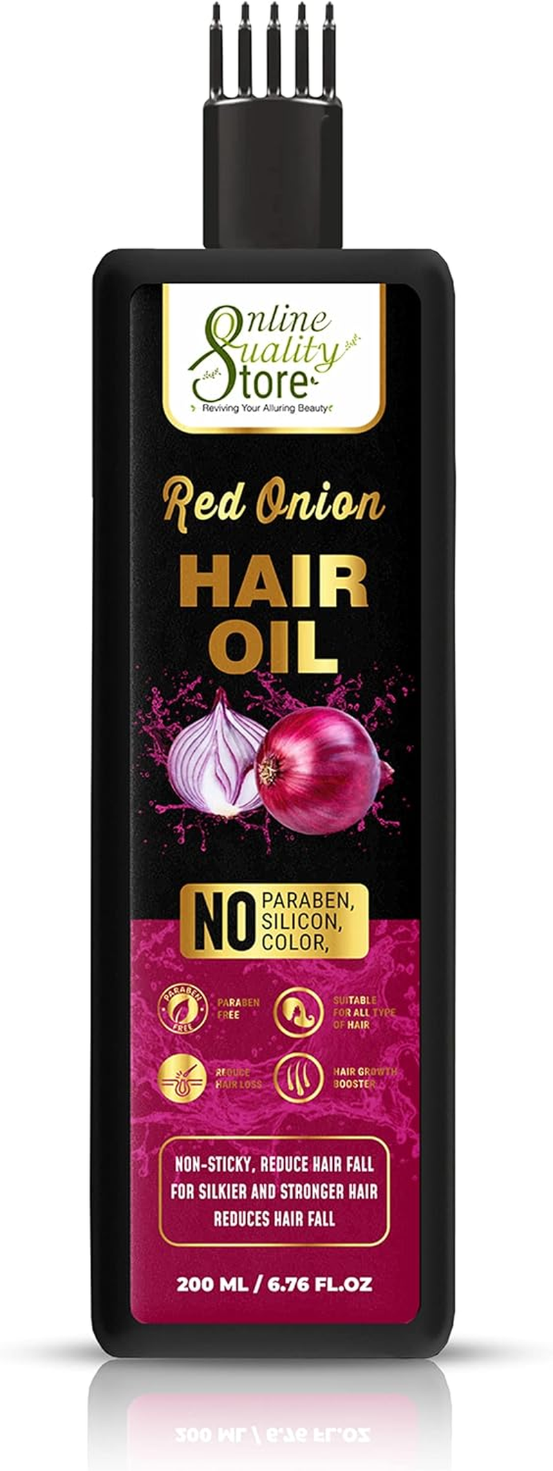 Online Quality Store Onion Hair Oil 200Ml for Hair Growth and Hair Fall Control - with Black Seed Oil Extracts |Hair Growth Oil| Reduces Hair Fall Oil/Serum for Complete Hair Treatment