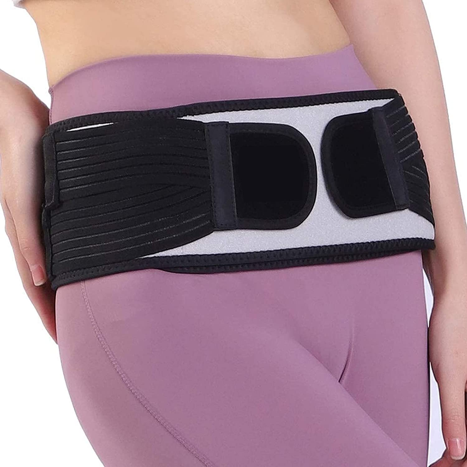 HEERTEE Sacroiliac SI Hip Belt for Women and Men That Alleviate Sciatic, Pelvic, Lower Back and Lumber Pain, Stabilize SI Joint | Trochanter Belt | Anti-Slip and Pilling-Resistant (Plus(Fits Hip Size 46"-55")) image number 2