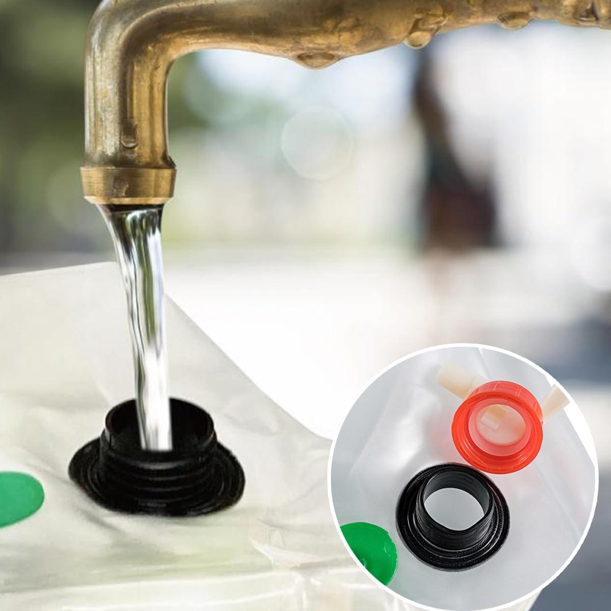 AIMALL Collapsible Water Container with Spigot, Portable Folding Water Carrier for Camping, PVC Material, Available in 1.32-5.28 Gallons image number 6