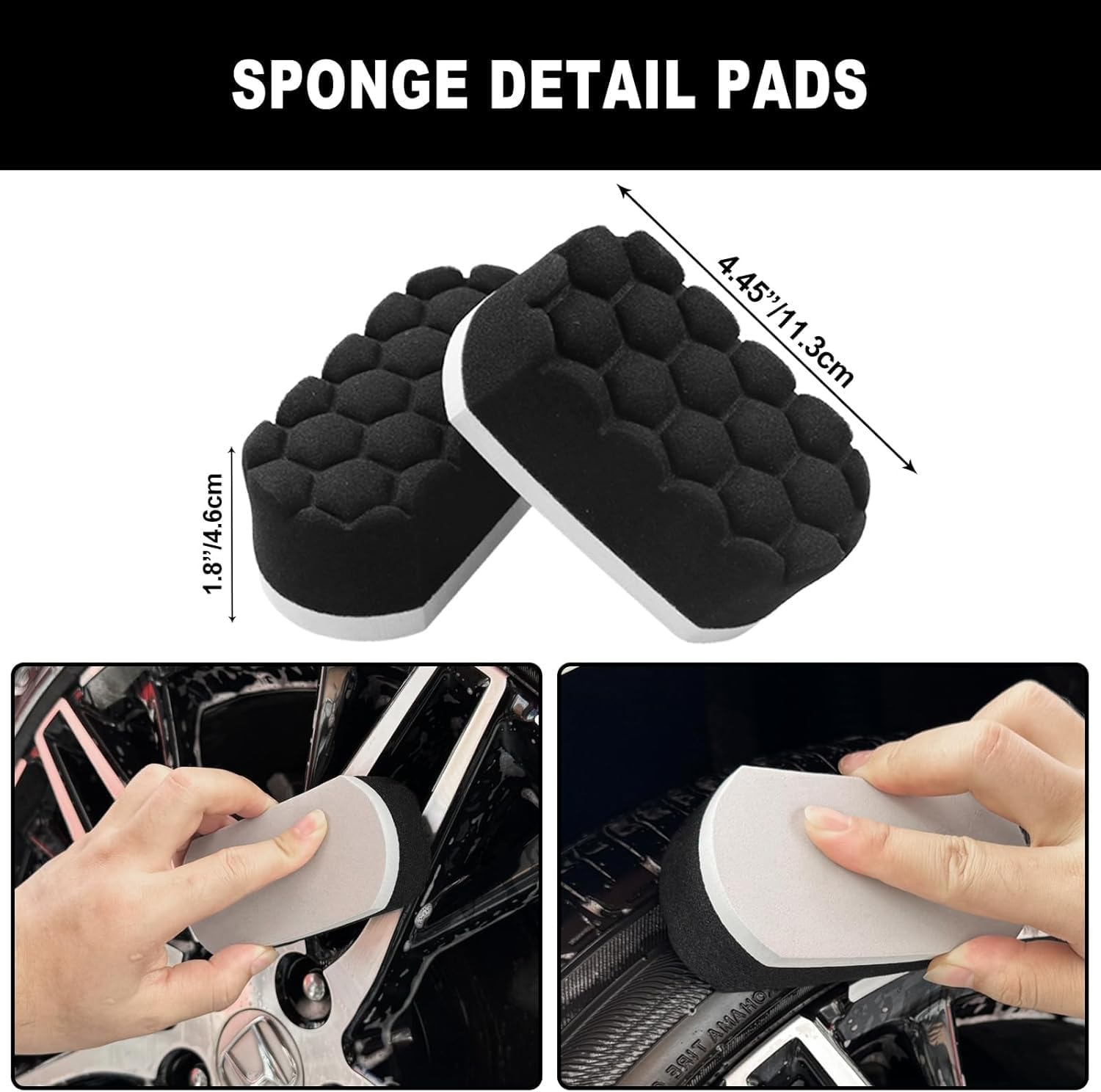 6Pack Professional Wheel & Tire Cleaning Kit Scratch-Free Soft-Bristled Brushes, 360&deg; Bendable Design for Rims/Detailing, Includes Microfiber Pads & Double-Ended Detailing Brush ﻿ image number 5