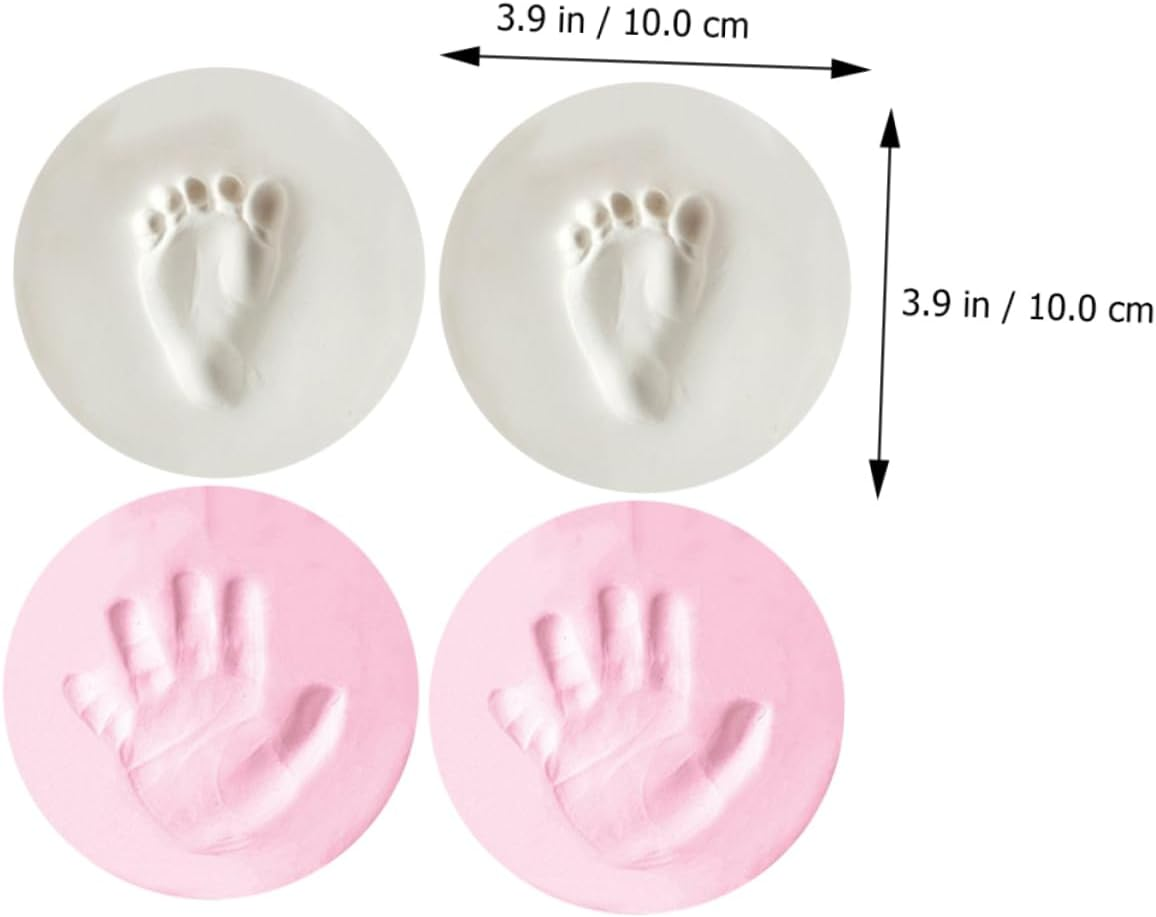ERINGOGO 4Pcs Handprint Footprint Keepsakes for Newborn Boy Girl Footprint Keepsake Gifts for Birthday Shower