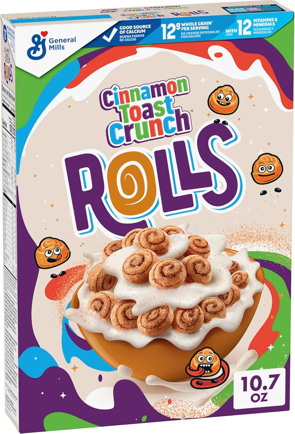 Cinnamon Toast Crunch Rolls, Breakfast Cereal, 10.7 OZ Box image number 2
