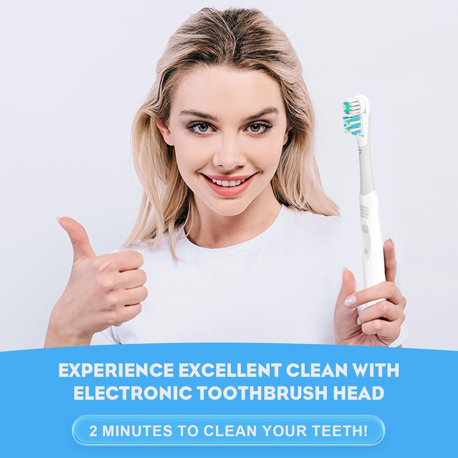 4X Spin Sensitive Toothbrush Dual Clean Cross Replacements Attachments Brush Heads Refill Accessories Compatible with Oral B 4732 3733 4734 Rotating Power Toothbrush Heads & Crisscross Bristles image number 2