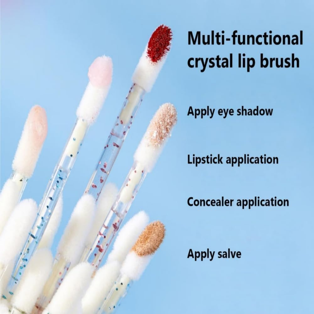 Goxfaca 500PCS Glitter Crystal Lip Brush,Wands Lip Gloss Wands Lint Free Makeup Applicator Brush Beauty Tool(Mix Color) image number 3