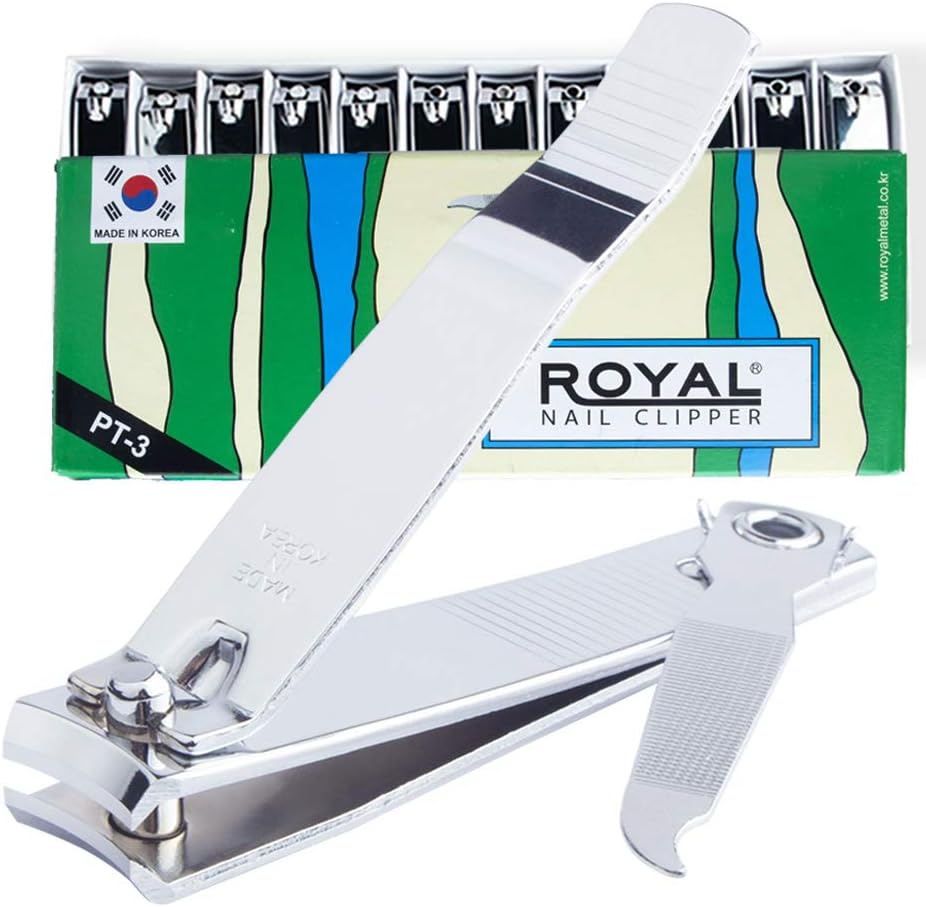 [Made in Korea] 12Pcs ROYAL Nail Clippers, Curved Blades, Medium Size image number 2