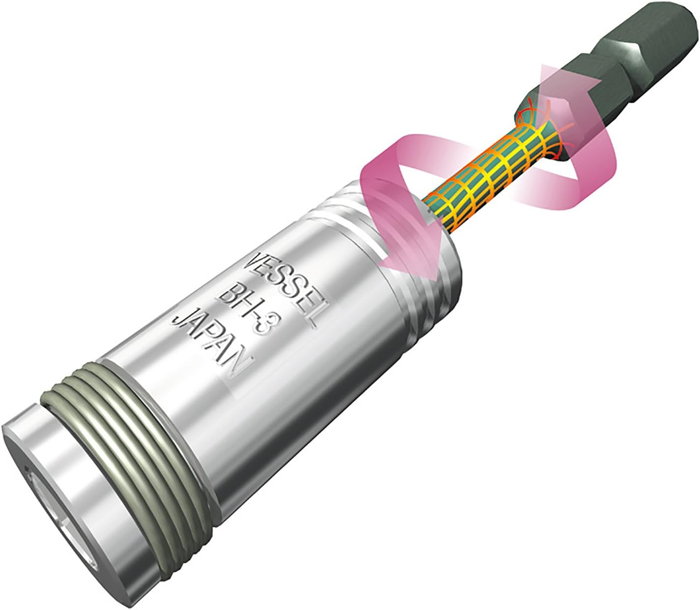 Vessel BH-14 Torsion Bit Holder with Double-Ended Bit image number 2