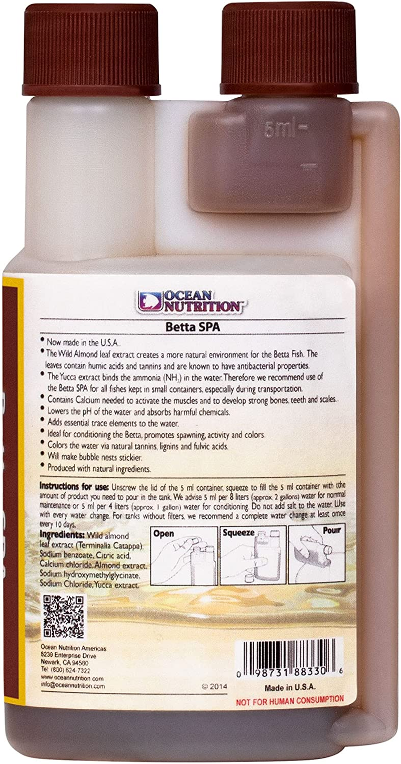 Ocean Nutrition Betta SPA Water Conditioner | Natural Ingredients | Betta Fish Tank Accessories | Super Color Enhancing | Aquarium Water Conditioner | USA Made - 4.22 FL OZ (125 Ml) image number 1