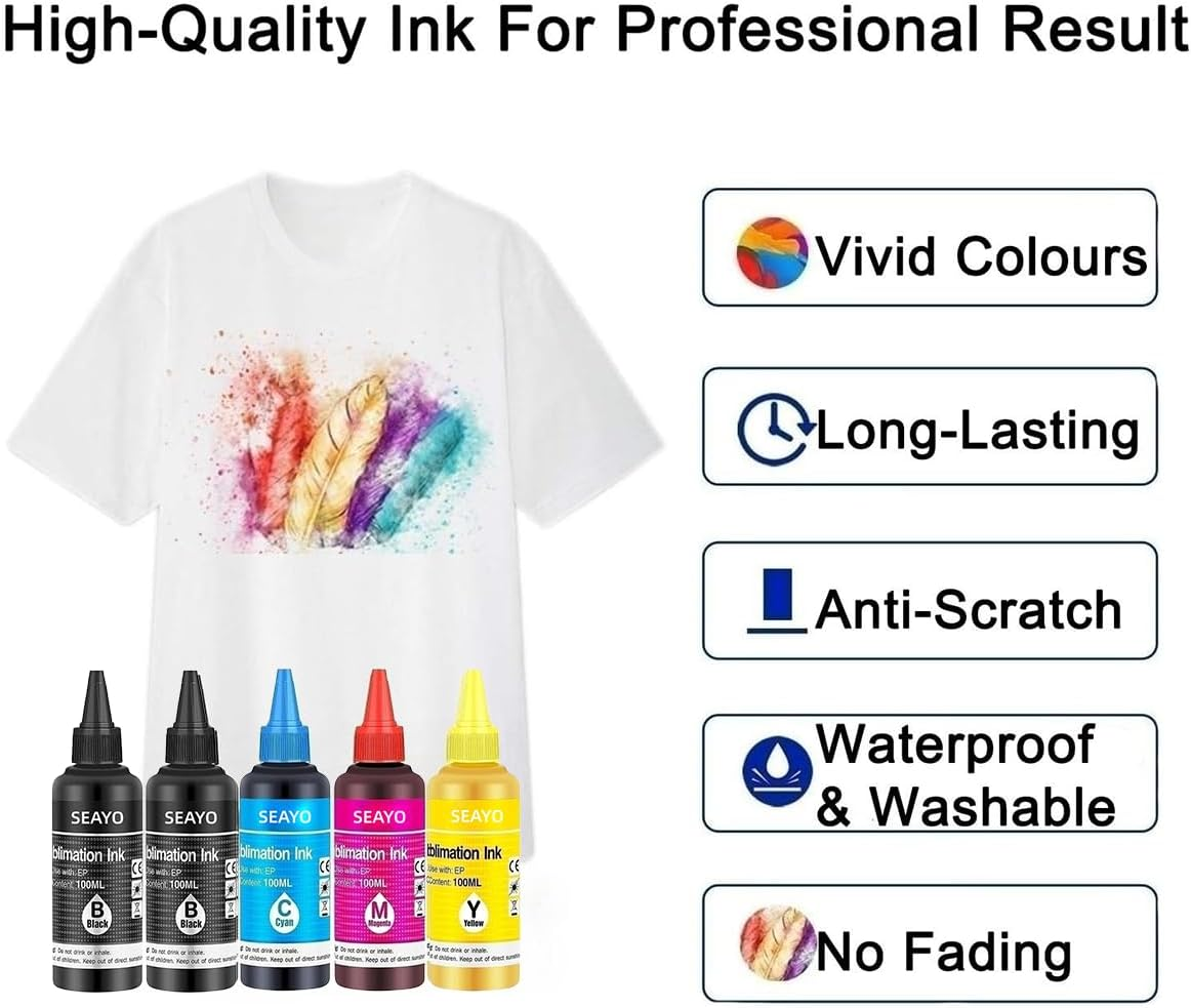 500Ml Sublimation Ink Refill Bottle for Heat Transfer on Mugs, Polyester Shirts, Mat, Etc image number 4