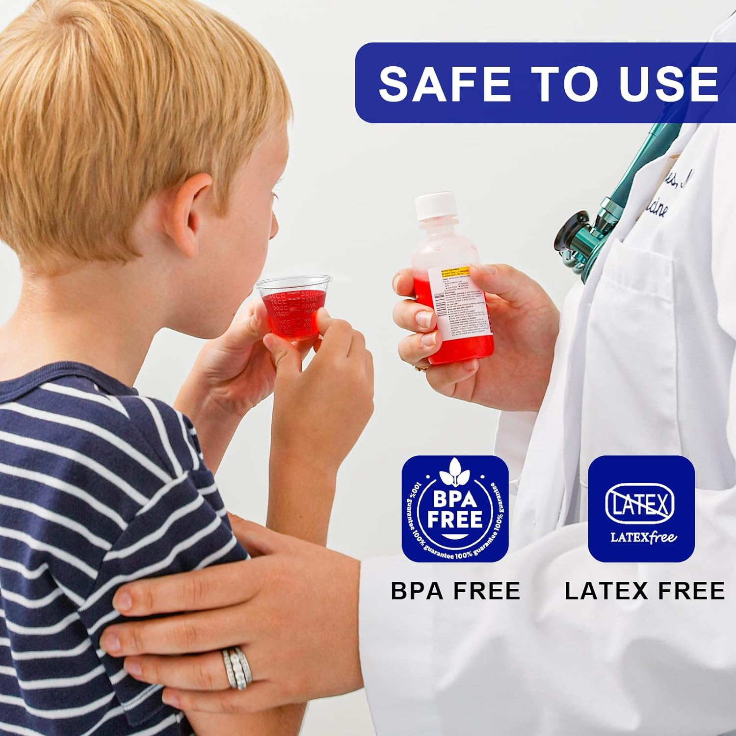 Disposable Medicine Cups Graduated, Bulk Pack of 1000, 1 Oz (30Ml) Small Plastic Measuring Cup for Liquid Medication, Paint, Epoxy, Pill and Resin image number 6