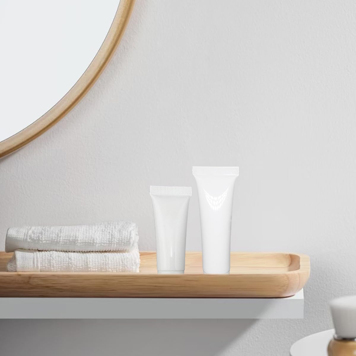 AIMALL 10PCS Cosmetic PE Tubes for Facial Cleanser, Hand Cream, and Lotions, Packaging 0.34/0.68/1.01/1.35 Oz, White image number 5