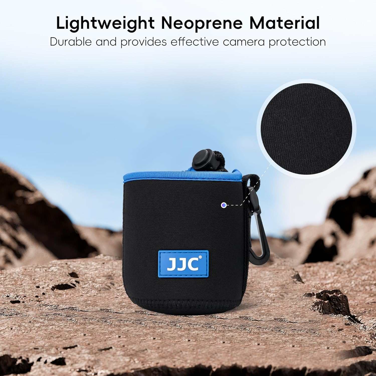 JJC Drawstring Neoprene Camera Lens Pouch Case, Protective Lens Bag for Mirrorless Lenses up to 3.5 X 5.9 (D X H) for Canon RF 24-240Mm EF-S 18-55Mm F/3.5-5.6 Ni 55-200Mm F/4-5.6G and More image number 1