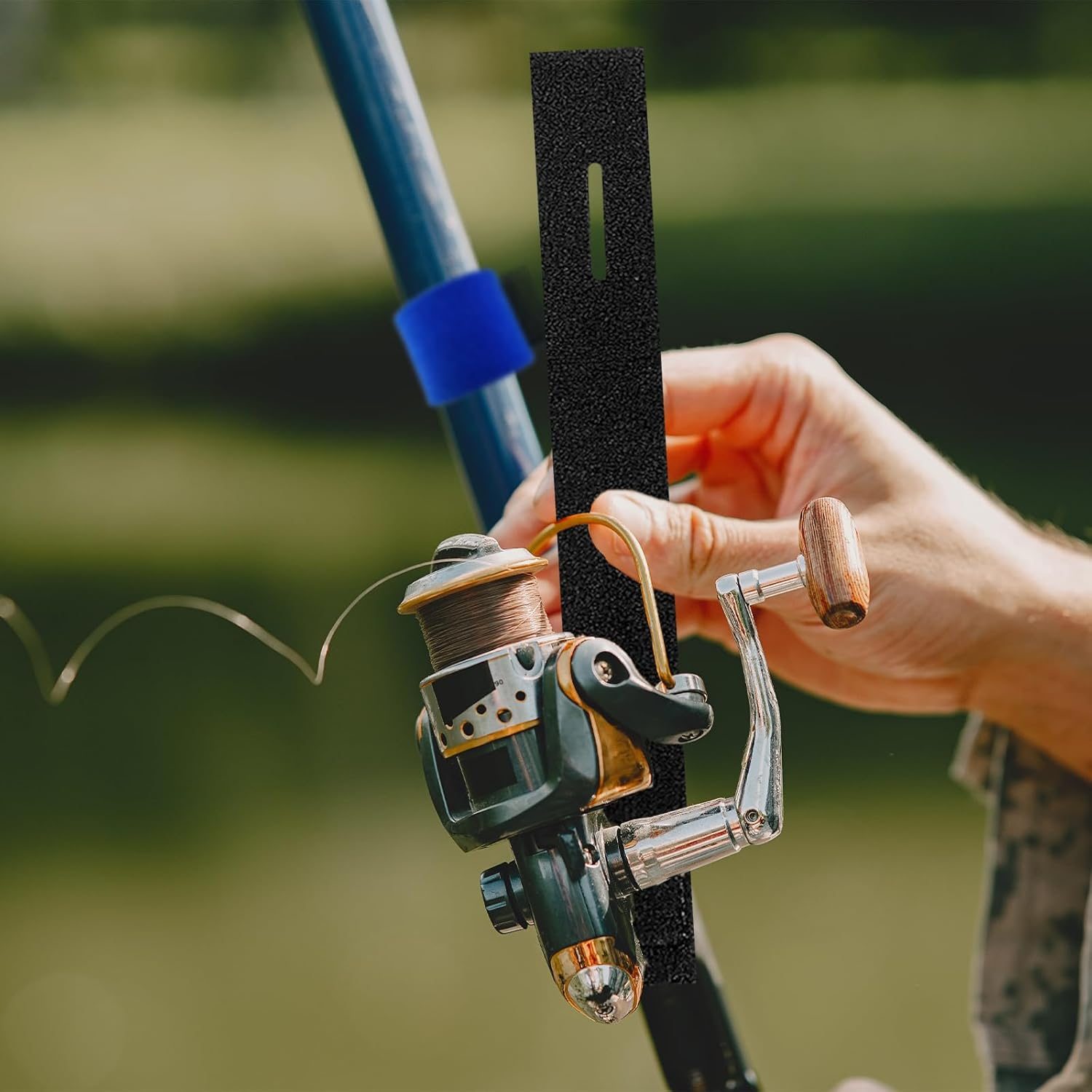 TEAONE Fishing Pole Straps, 6 PCS Casting Rod Ties for Fishing Gear and Equipment (22Cm/8.66In) image number 5