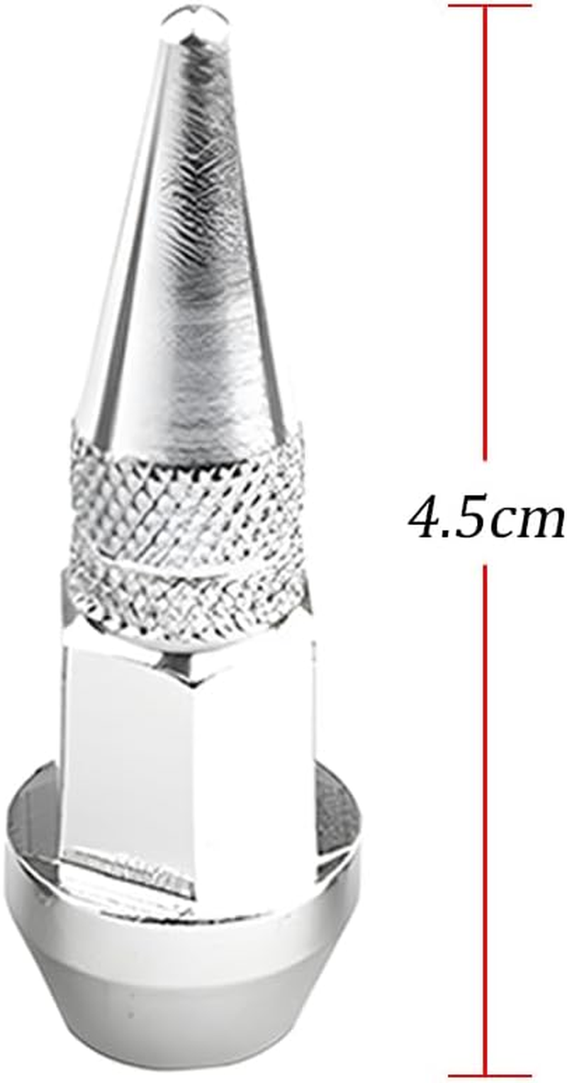 JNNJ 6 Pieces Car Wheel Tyre Valve Stem Cap, Aluminium Alloy Dust Caps Car Tyres, Aluminium Alloy Tyre Valve Cover (Silver)