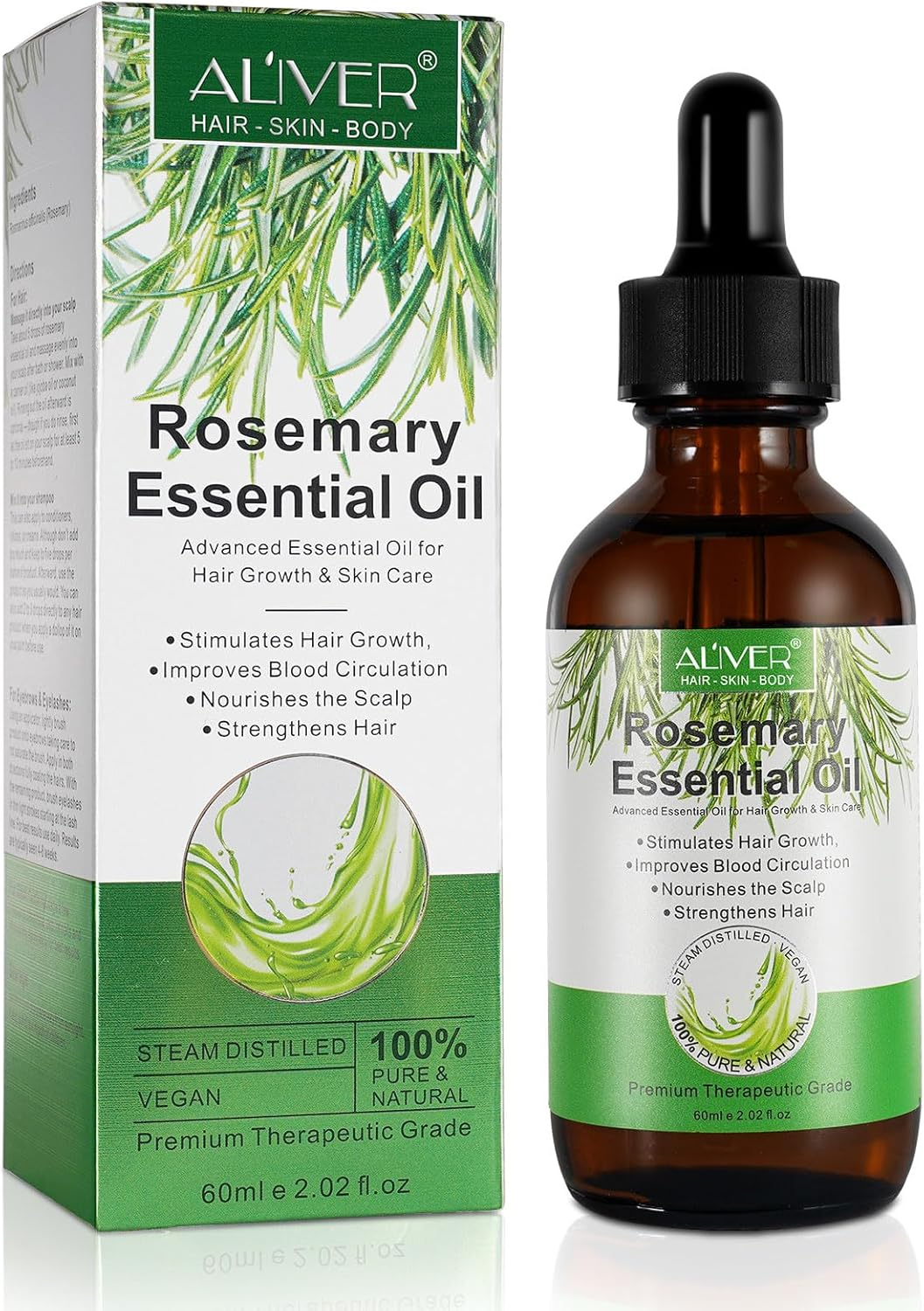 Rosemary Oil for Beauty Care, Hair Conditioning, Skin Hydration, Nails & Cuticles, Scalp Comfort, Moisturizing for Face & Body, Natural Oil for Unisex image number 3