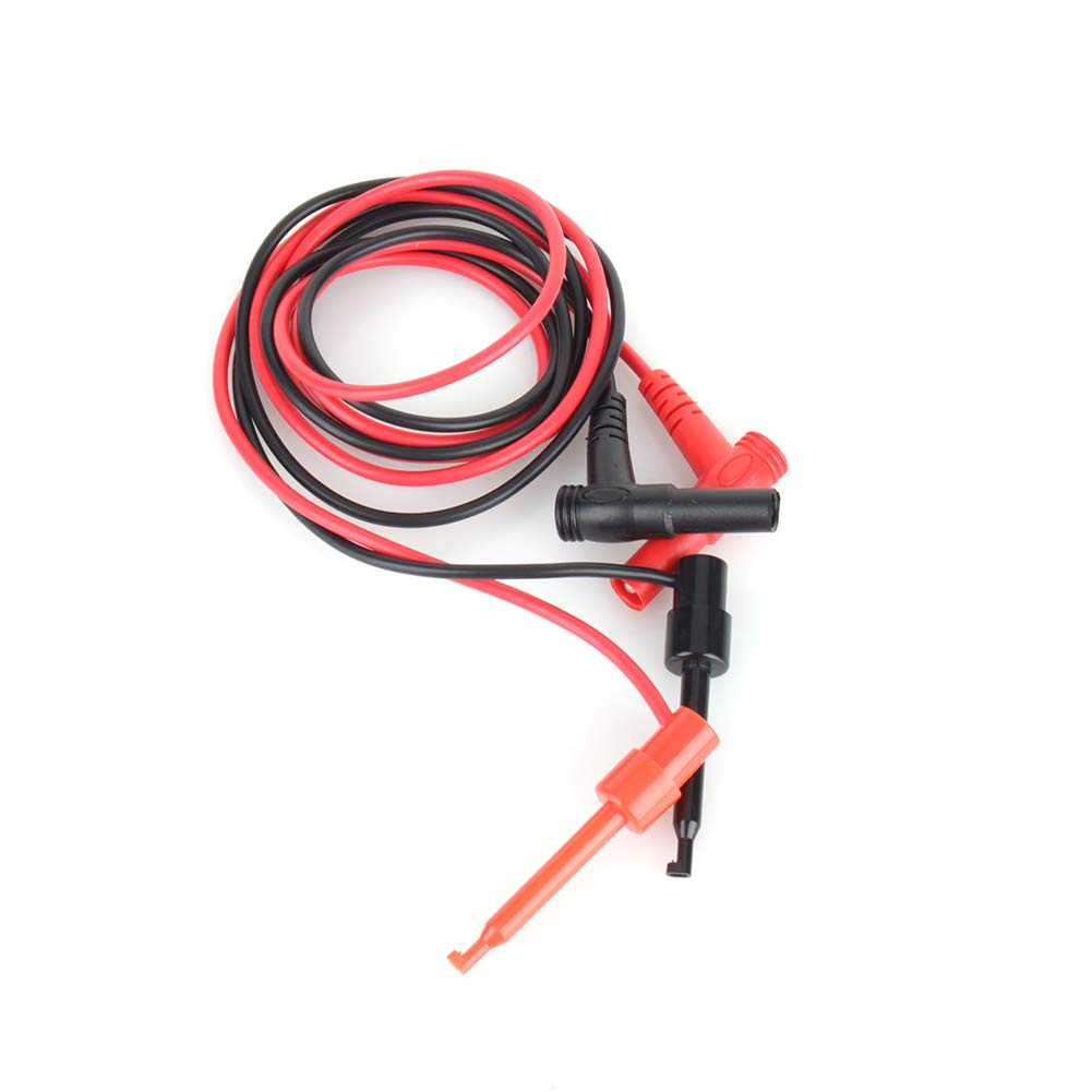 Xiuganpo 1 Pair Banana Plug Test Hook Clamp/Holder Probe Lead Cable, Flexible and Convenient Multimeter Test Wire with Insulation Plastic Boots, Suitable for Power Supplies and Electronic Equipment image number 6