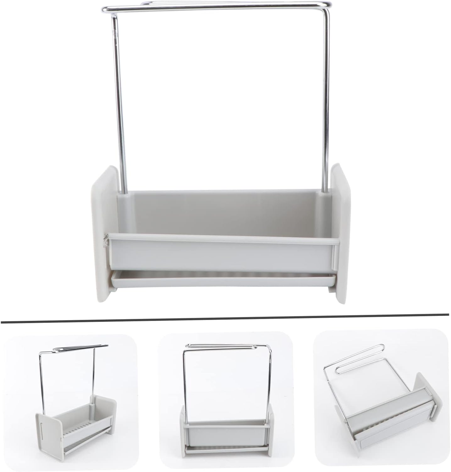 LABRIMP Elegant Modern Design Sink Rack Dish Drying Rack over Sink Kitchen Wall Storage Cleaning Cloth Holder image number 2