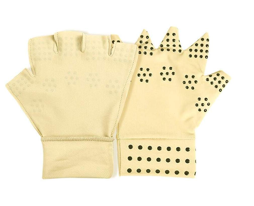 Fingerless Arthritis Gloves, 1 Pair Breathable & Moisture Wicking Compression Gloves Magnetic Arthritis Therapy Gloves, for Relieve Hand Pressure, Joint Swell Pain, Computer Typing and Daily Work image number 3