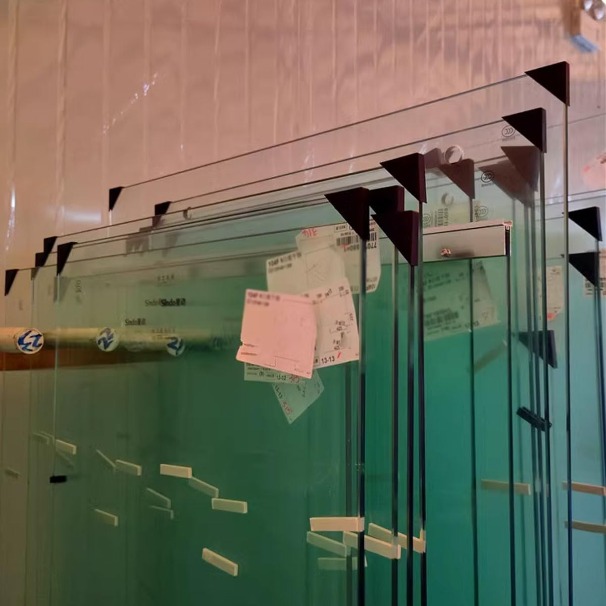 AIMALL 200PCS Plastic Glass Corner Protectors 89&deg; Angle Black Impact Resistant Tile Acrylic Edge Guards PP PE Material 1.38X1.38X0.12In 0.16In 0.2In 0.31In