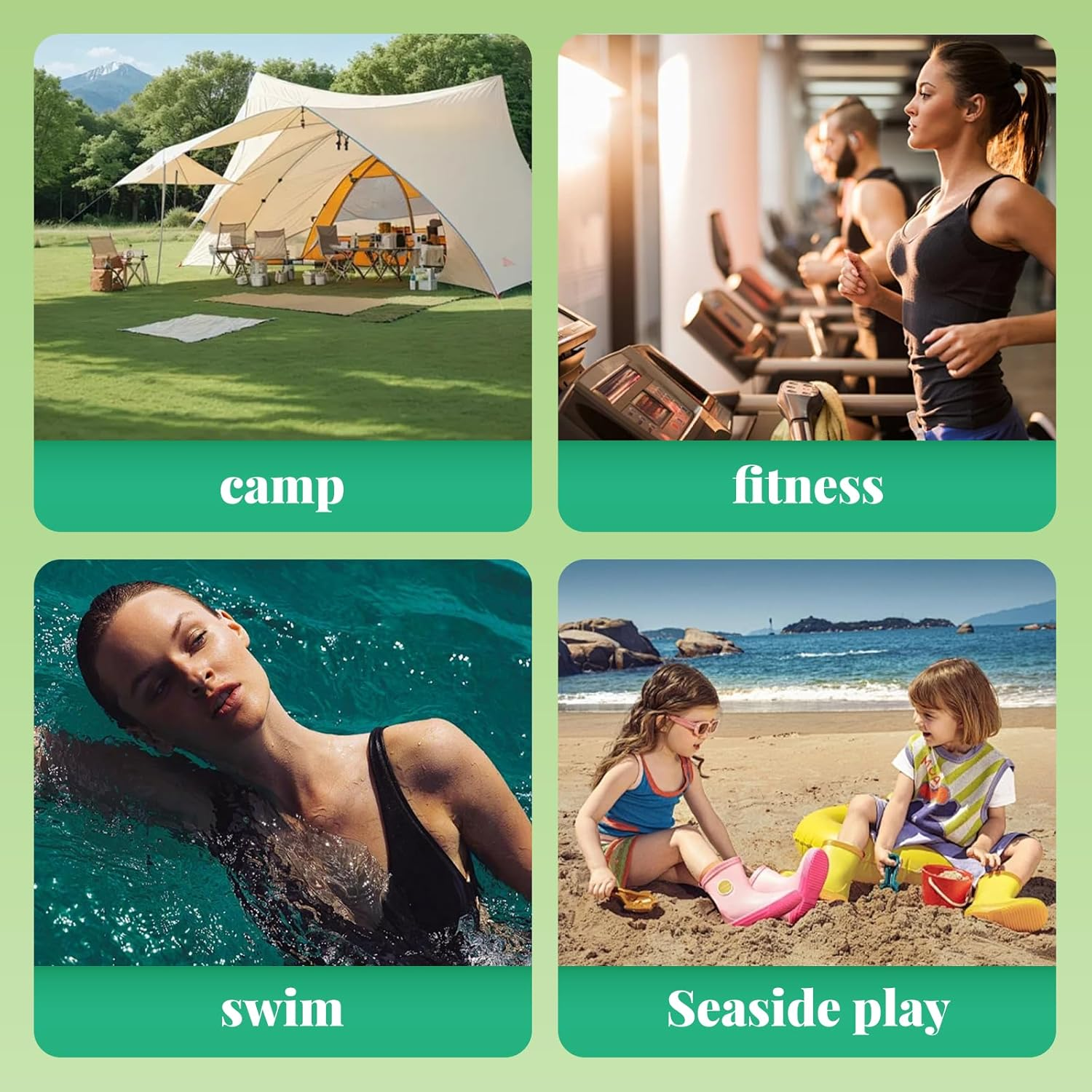 Premium Fitness Towel 50X130Cm Large Microfiber Gym Towel with Hidden Pocket Ultra Absorbent,Quick Dry Workout Towel for Yoga,Running Training Black Sports Towe image number 2