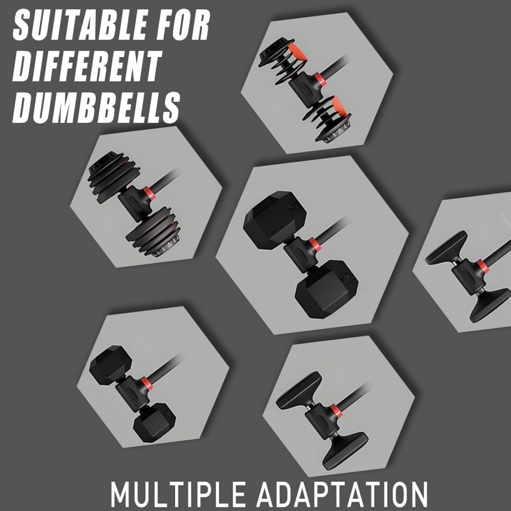 Dumbbell Barbell Converter Bar,Convert Dumbbells to Barbell Set and Kettlebell for Home Fitness,Adjustable Weight Capacitry Bar Convert to Dumbbell Set,For Home Gym Full Body Workouts image number 6