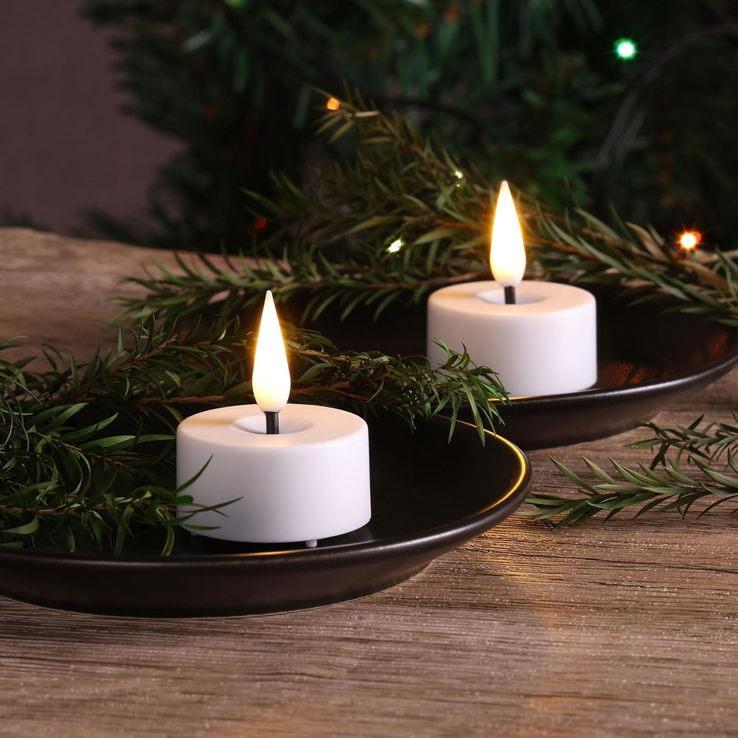 12PC Flameless Candles Battery Operated, 200+ Hours Flickering Fake Candles Electric LED Candles for Home Decor Electric Candle Tea Lights Table Decorations, Wedding, Aniversary, Halloween, Christmas