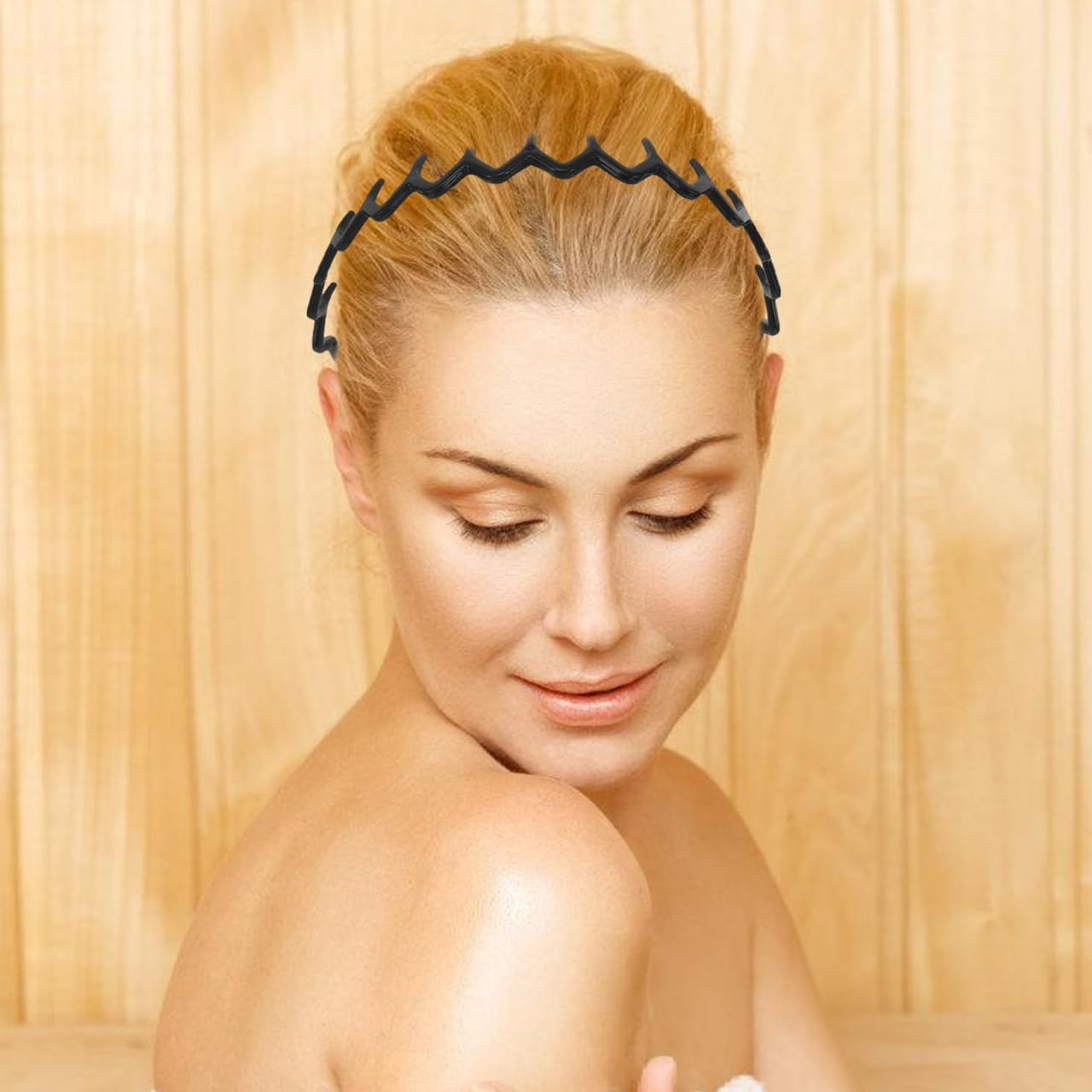 CIYODO Zigzag Headband for Women - Unisex Zigzag Wavy Hair Band - Simple Comb with Teeth - Wavy Hair Hoop Set - 2 Pieces Wavy Headband image number 3