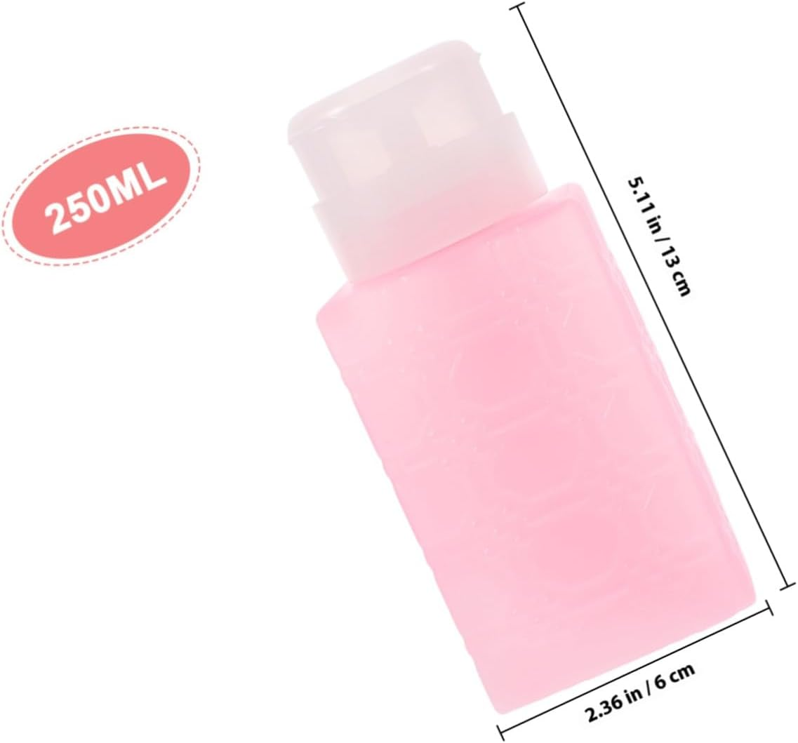 Garneck Push down Nail Polish Remover Dispenser Pump Bottle Lockable Leakproof Container for Makeup Remover and Nail Art Liquid Storage Reusable Portable Travel-Friendly image number 2