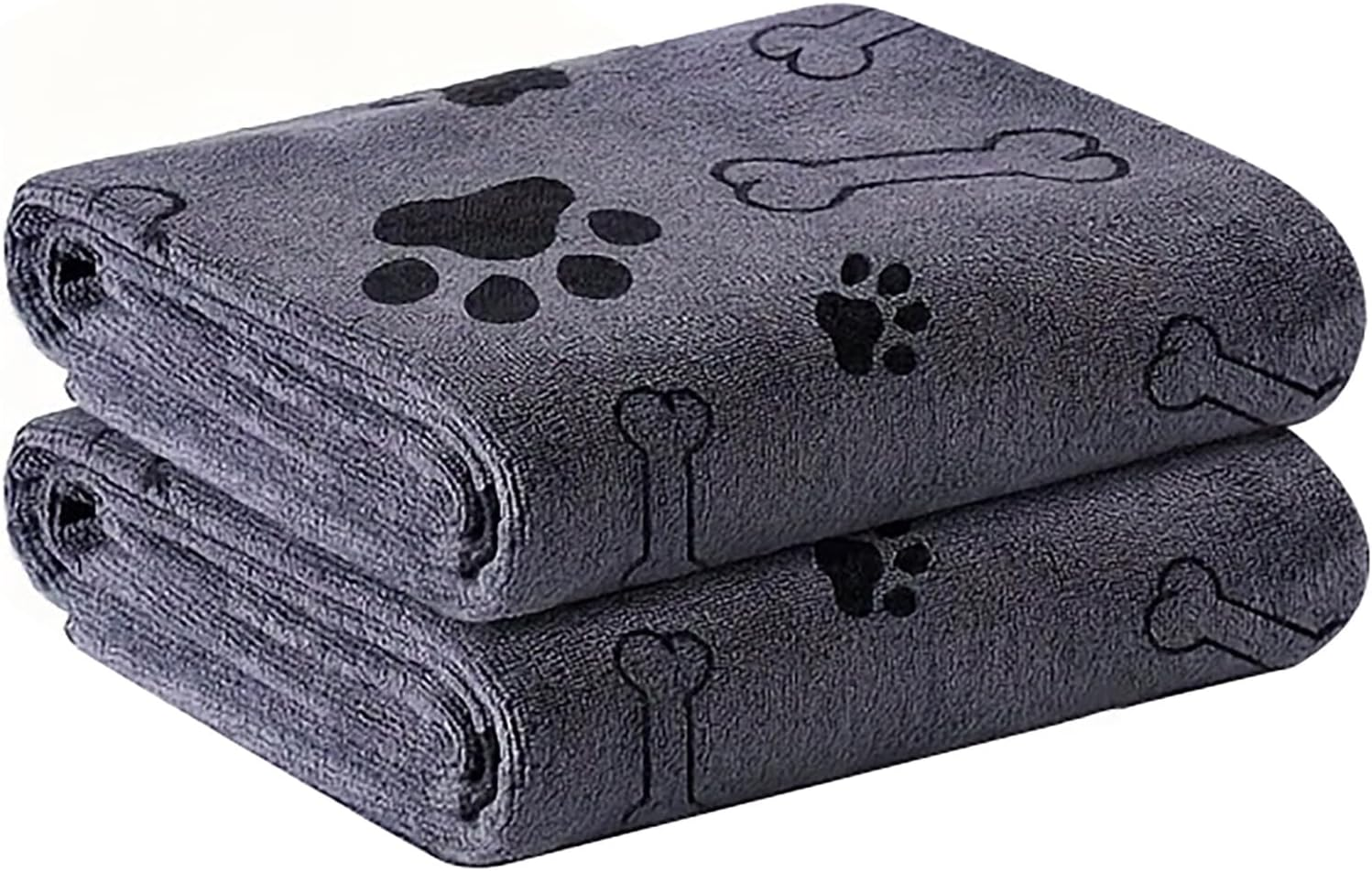 Quick Dry Dog Bath Towel Pack of 2 Large Microfiber Pet Towels Super Absorbent Puppy and Cat Shower Essentials