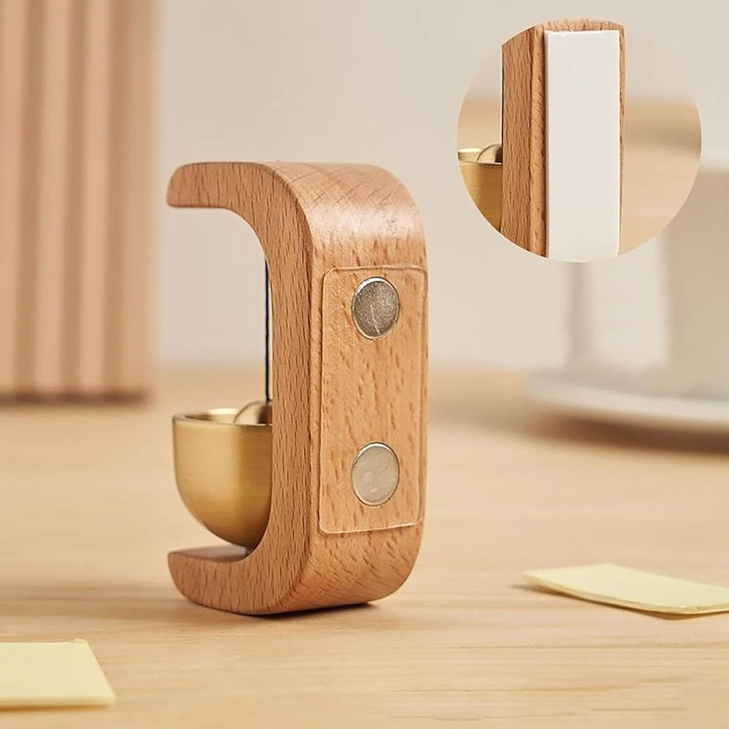 Magnetic Shopkeepers Bell for Door Opening | Cute Simple Design | Easy-To-Use Entry Alert Bell for Cafes, Stores, Pet Doors & Refrigerators image number 1