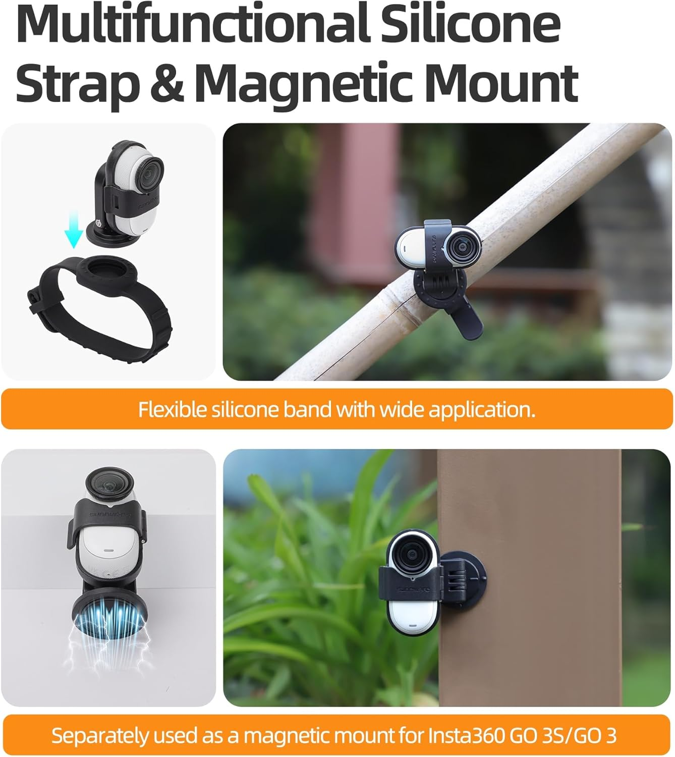 Camgo Sunnylife Magnetic Strap Mount for Insta360 GO 3 / GO 3S